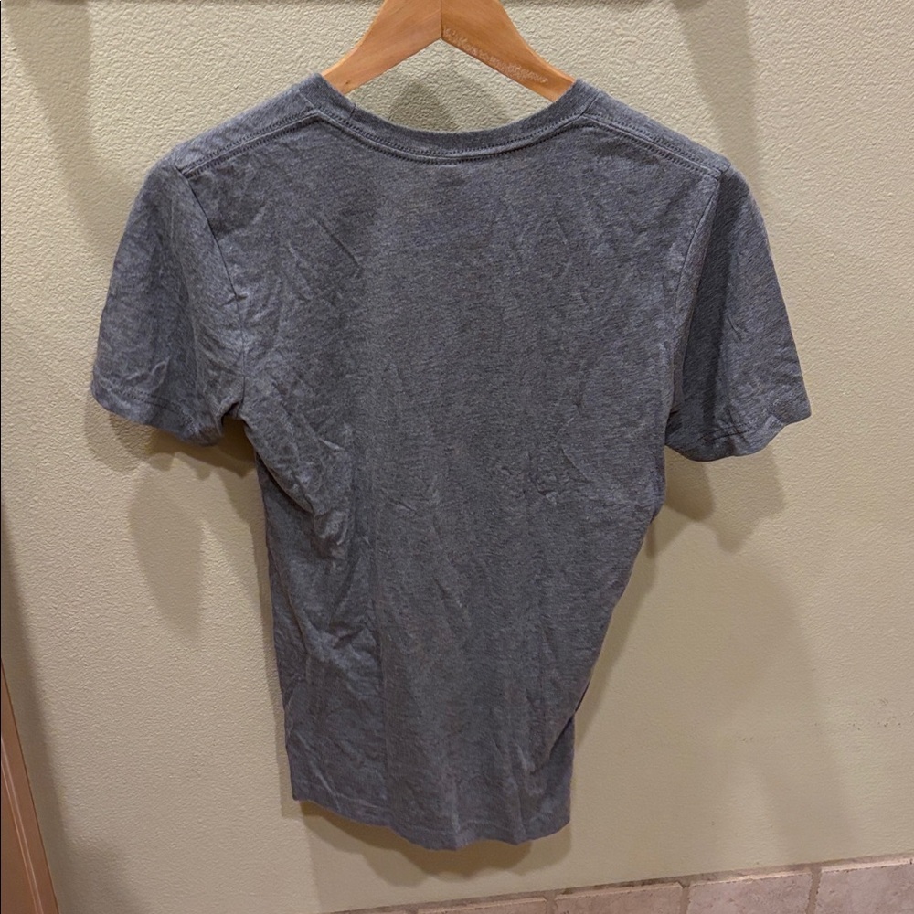 Austin tee shirt Bella Canvas Gray Tee with Blue Graphic - Picture 7 of 8